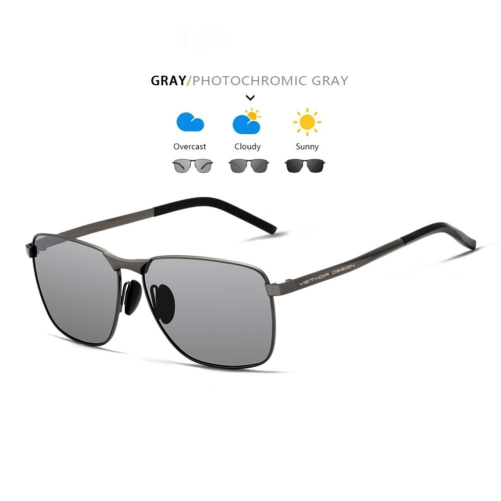 Men's Polarized Sunglasses Square Full Frame Sunglasses