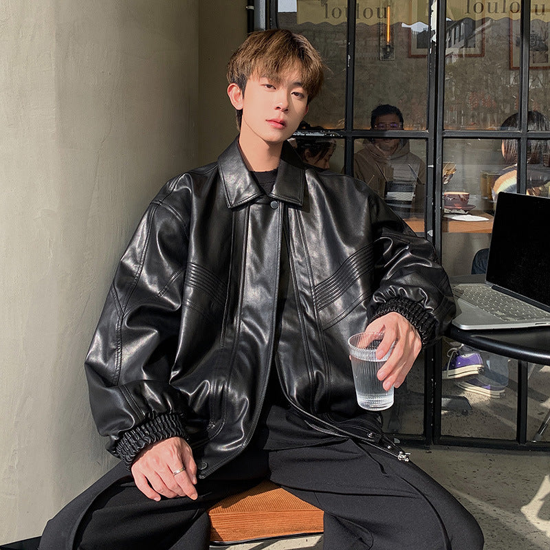 Vintage Paired Jacket For Men Loose Casual