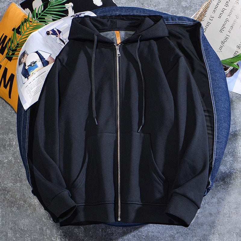 Solid Color Cashmere Cardigan Jacket For Men