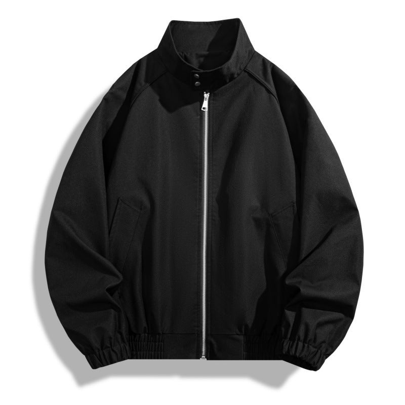 Stand Collar Jacket For Men Loose Casual Jacket