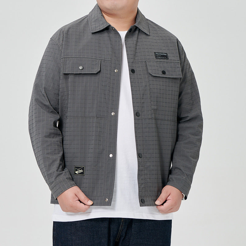 Plus-sized Size Plaid Jacket For Men