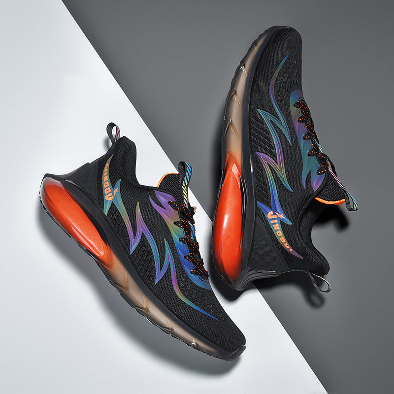 New Men Sneakers Breathable Running Shoes Trendy Antiskid Damping Sports Shoes Comfortable Reflective Jogging Shoes Zapatillas