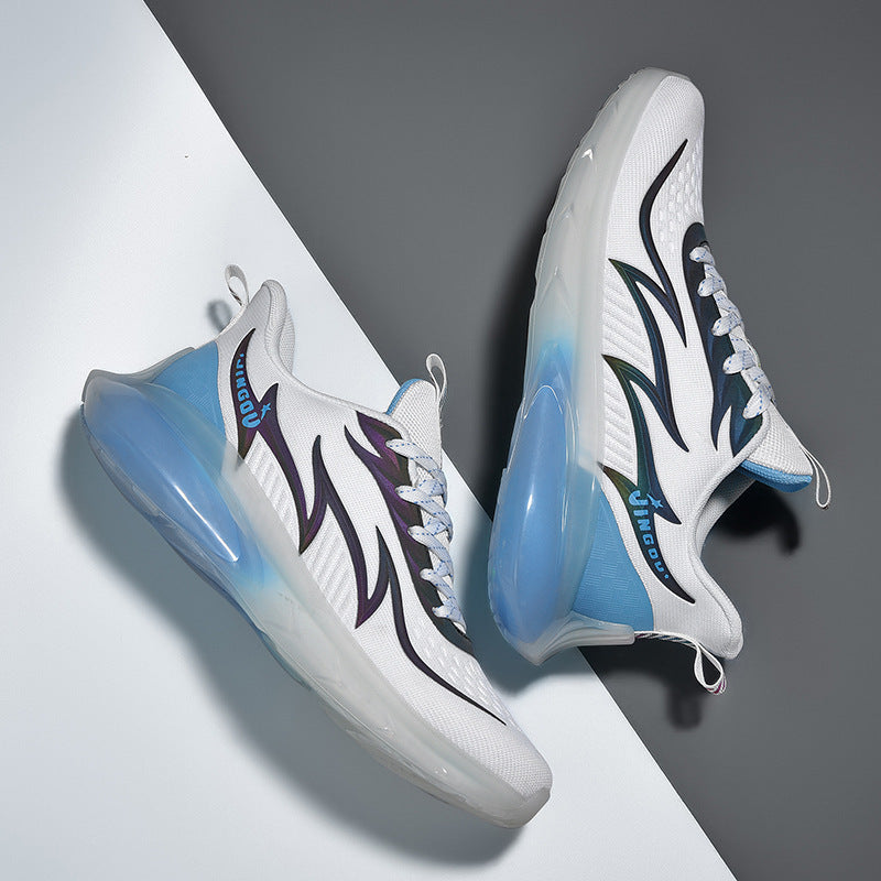 New Men Sneakers Breathable Running Shoes Trendy Antiskid Damping Sports Shoes Comfortable Reflective Jogging Shoes Zapatillas