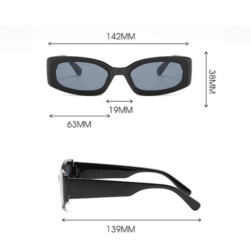 Square Party Sunglasses Women's Concave Shape Sunglasses