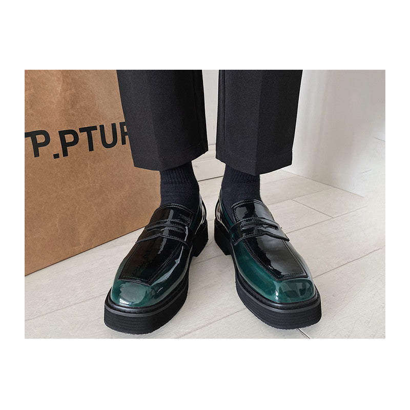 Men'S Shoes, Low-Top, Thick-Soled, Personality Trend, All-Match Spring New Breathable Footwear Korean Casual Leather Shoes For Men