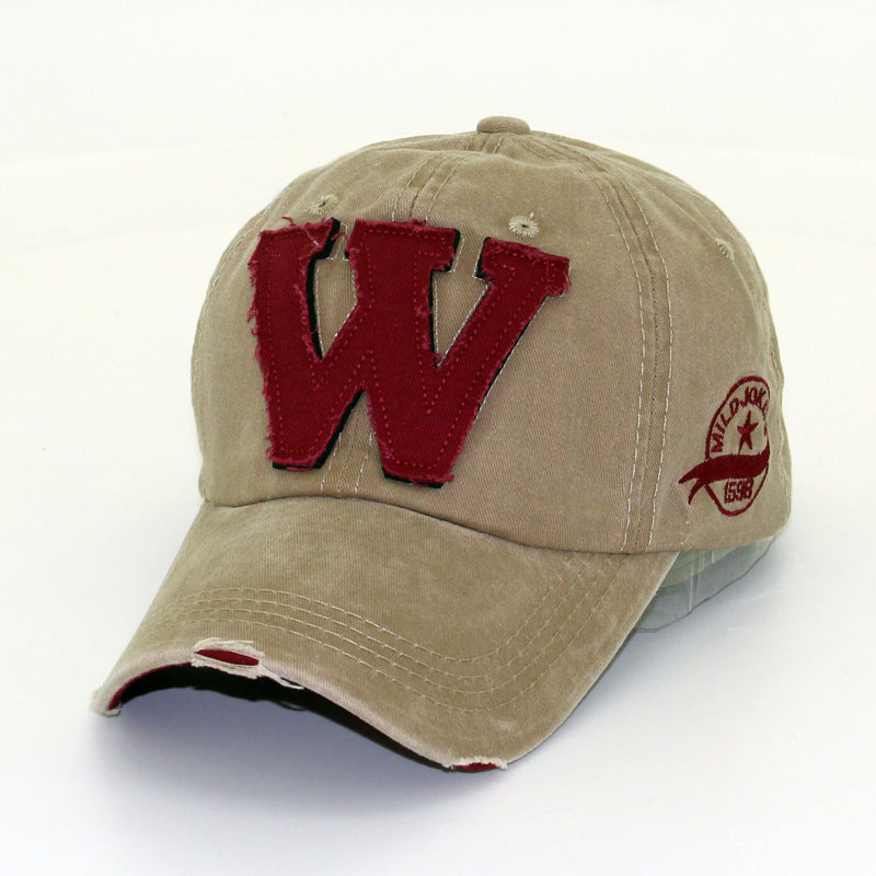 Denim peak cap washed