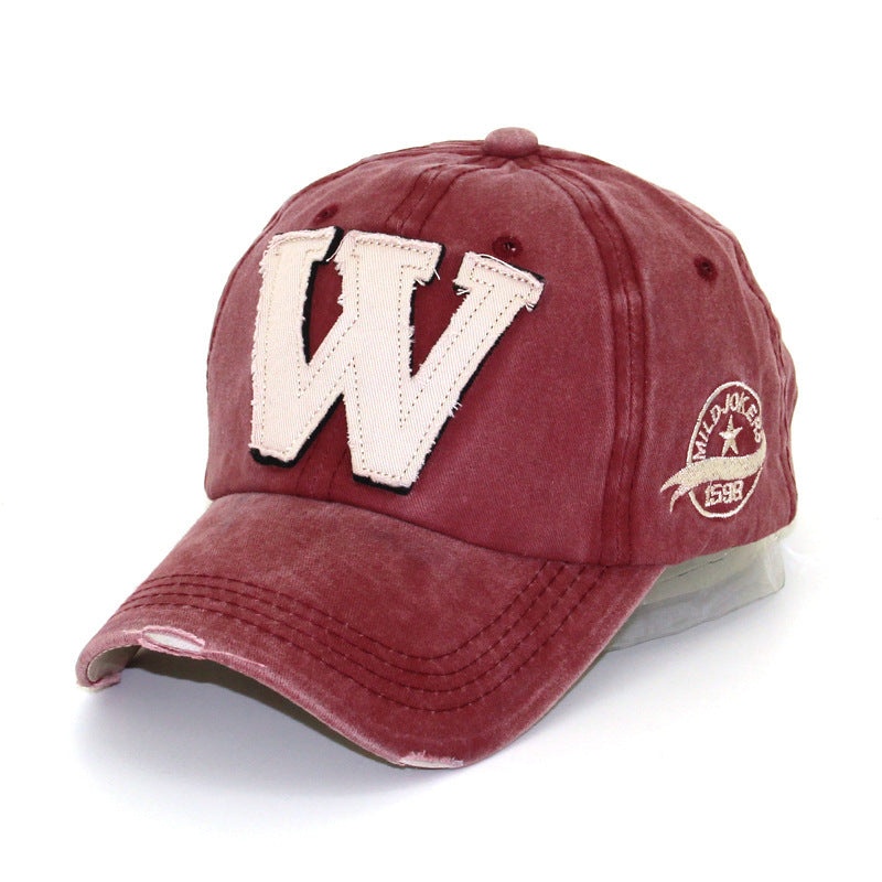 Denim peak cap washed