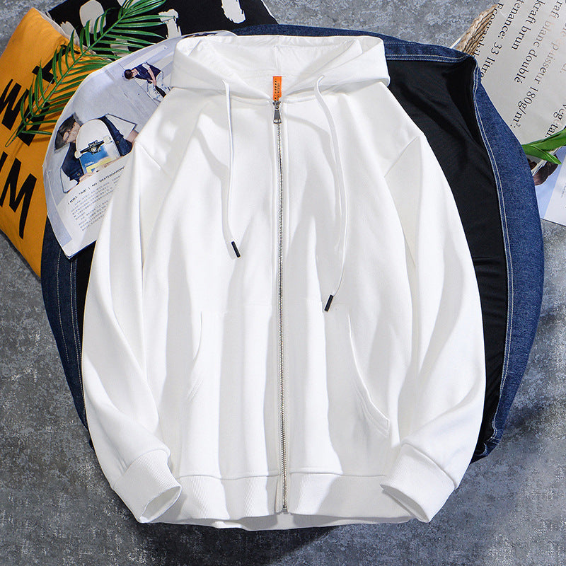 Solid Color Cashmere Cardigan Jacket For Men