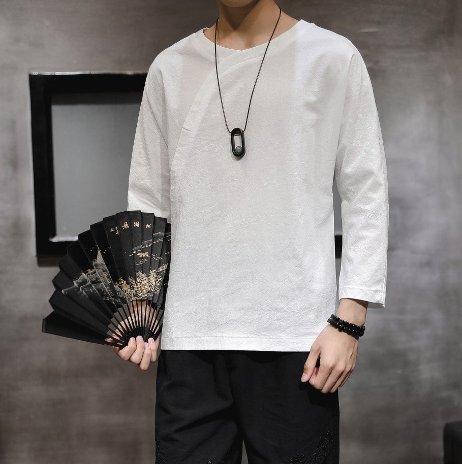 Chinese style long-sleeved T-shirt men's clothing