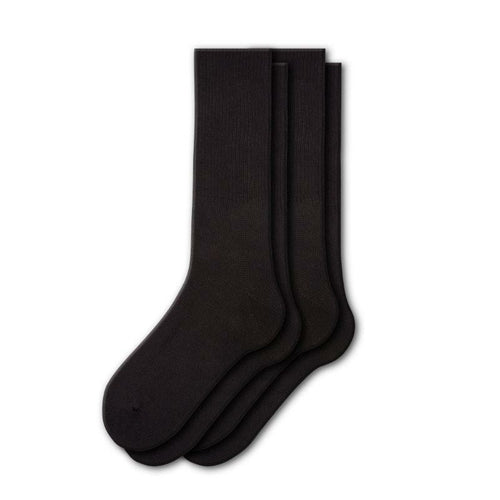 Diabetic Wide Foot and Wider Calf Cotton Crew Women's 2 Pair Pack