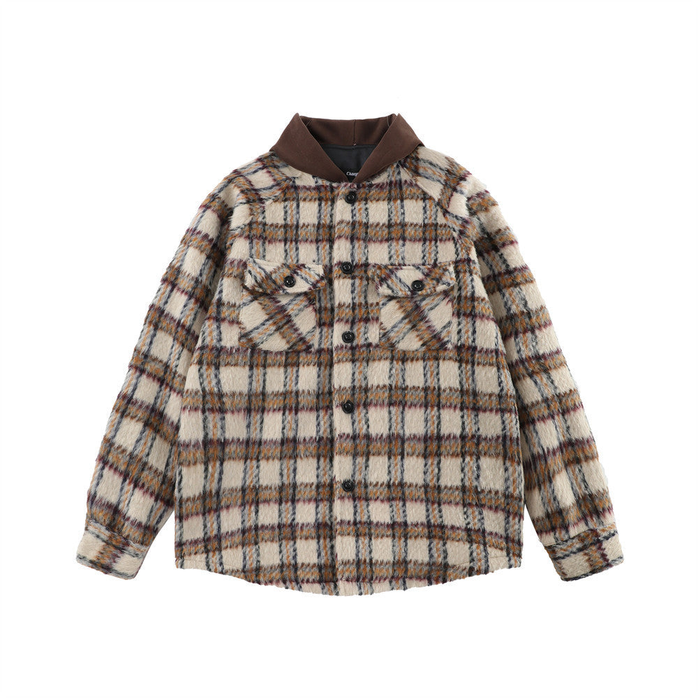 Colorblock Hood Jacket Coat For Men