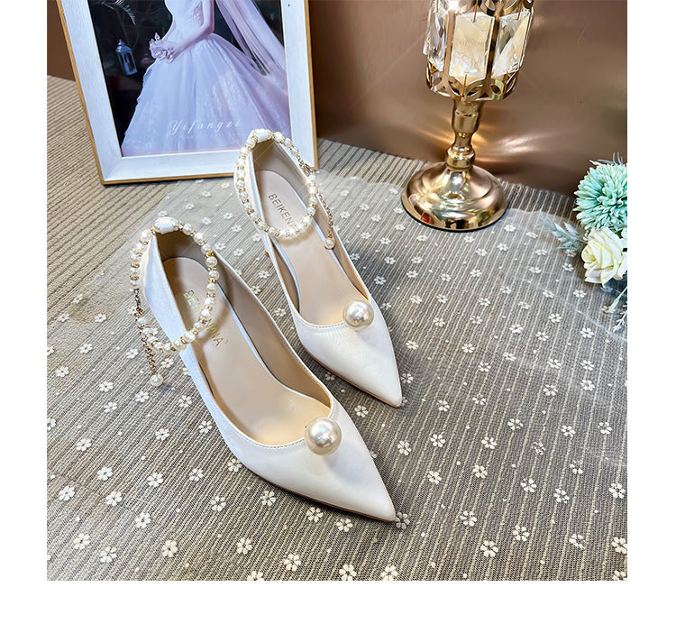 White Red Wedding Shoes Women