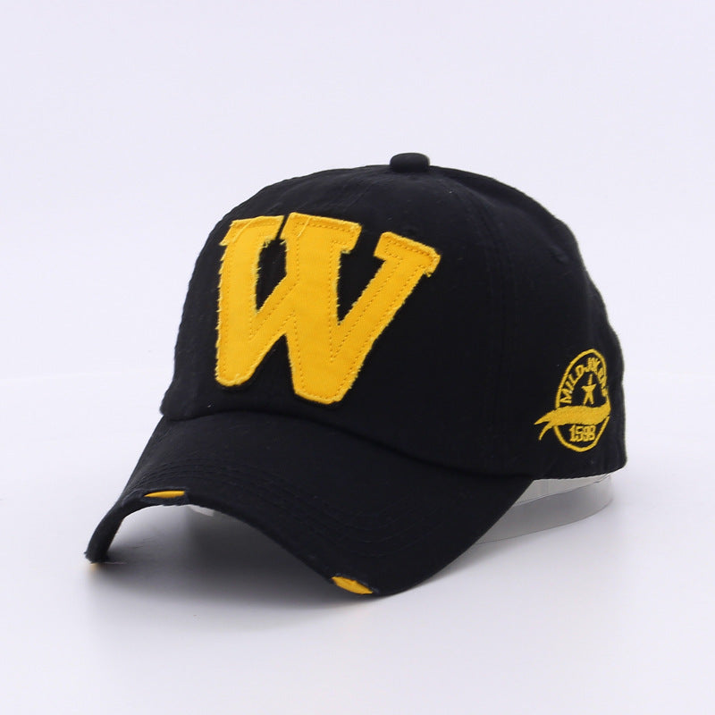 Denim peak cap washed