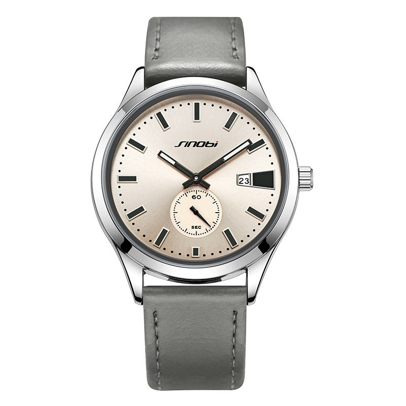 Casual Leather Belt Business Men's Quartz Watch