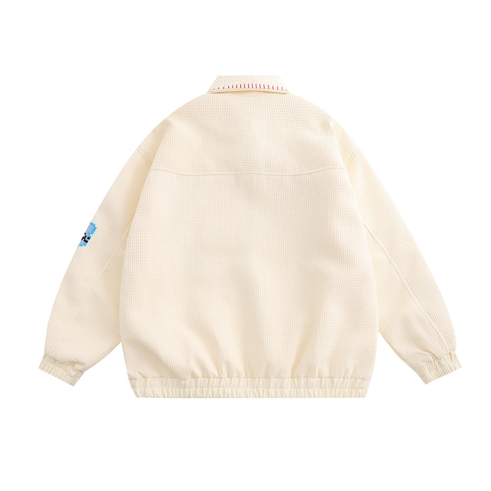 Cartoon Embroidered Casual Jacket For Men