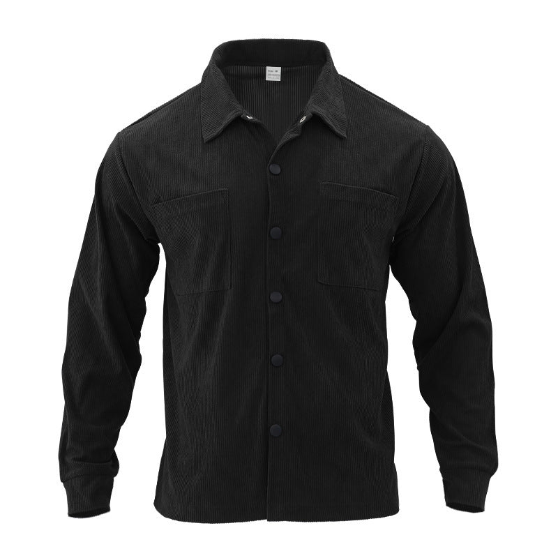 Corduroy Single-breasted Slim Jacket For Men
