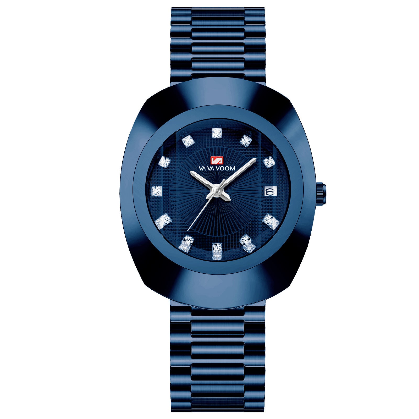 Couple Quartz Watch Yellow Gold Diamond Waterproof Steel Belt Watch