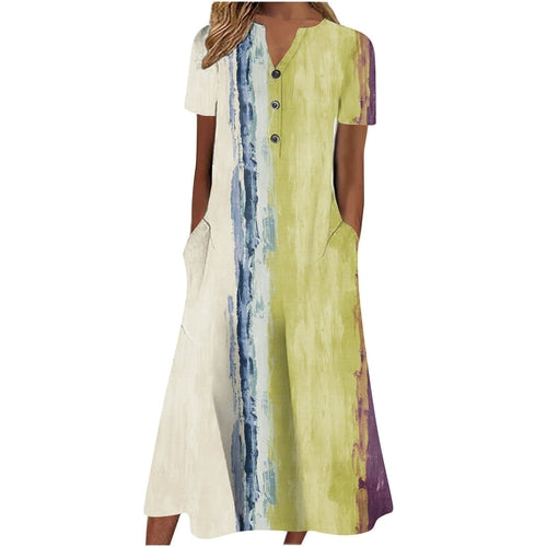Women’s Summer Midi Dress – Casual, Light & Pocket-Ready