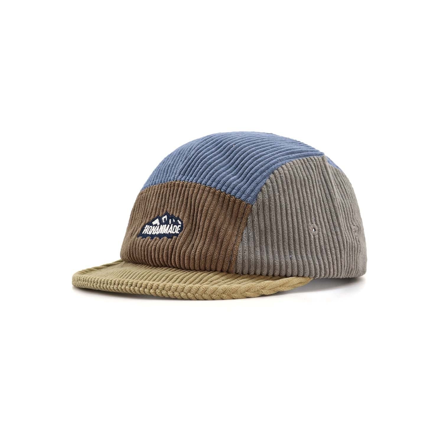 Corduroy Color Matching Five-piece Cap Short Brim Baseball Cap