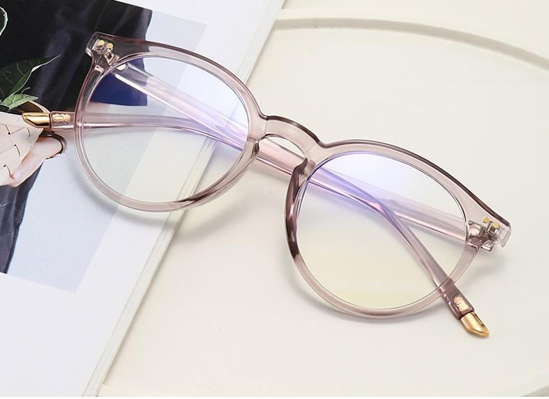 EP Big frame round glasses frame web celebrity anti blue light glasses