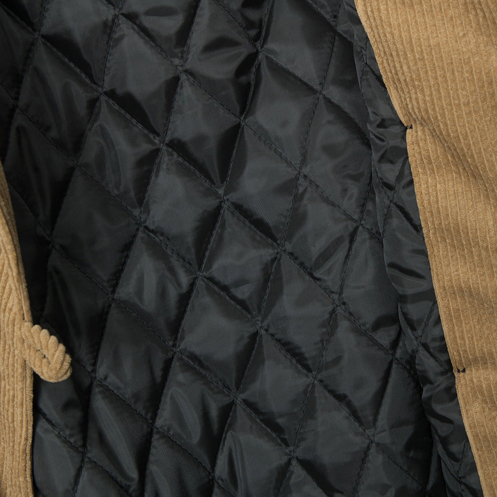 Vintage Corduroy Cotton-padded Jacket For Men