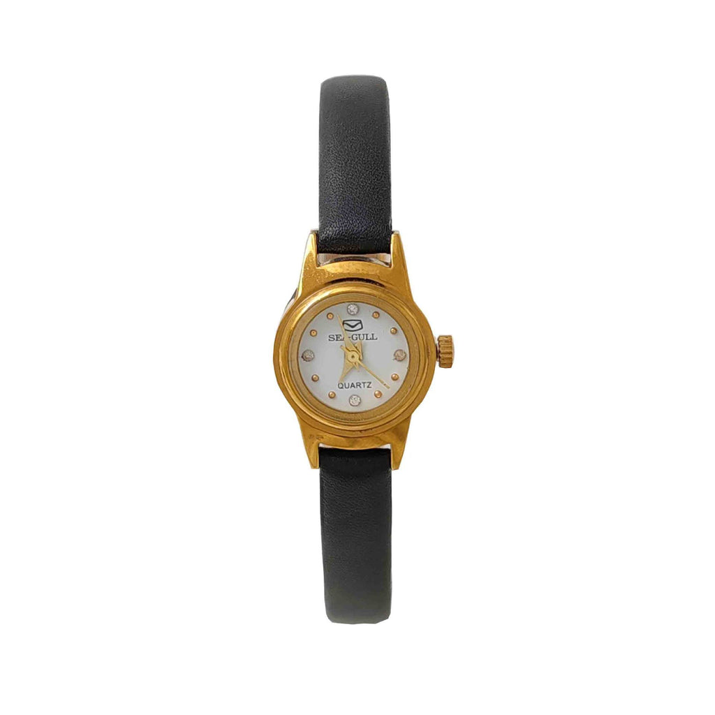 French Entry Lux Delicate Lady Diamond Small Golden Watch