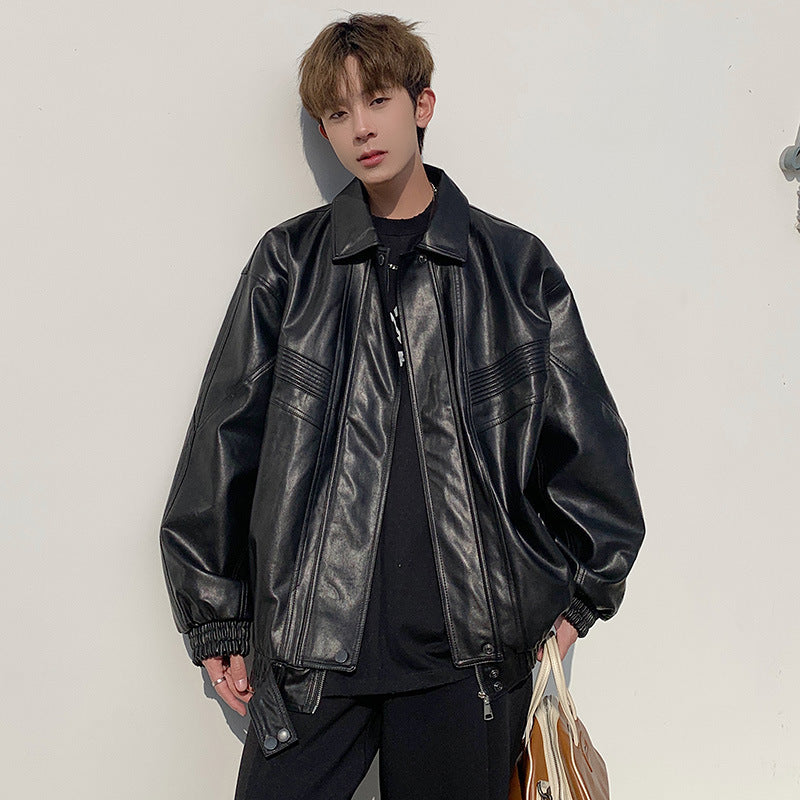 Vintage Paired Jacket For Men Loose Casual