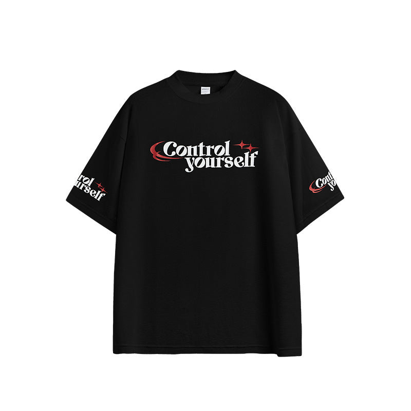 Men's Clothing Print T-shirt Loose Letters