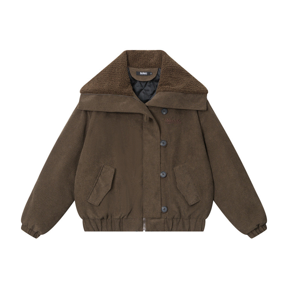 Vintage Corduroy Cotton-padded Jacket For Men
