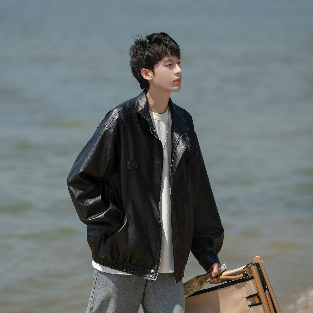 American Retro Leather Jacket For Men