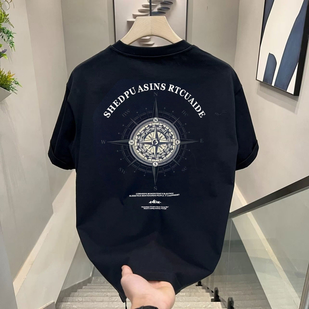 Menswear Clothing Loose Casual Print T-shirt