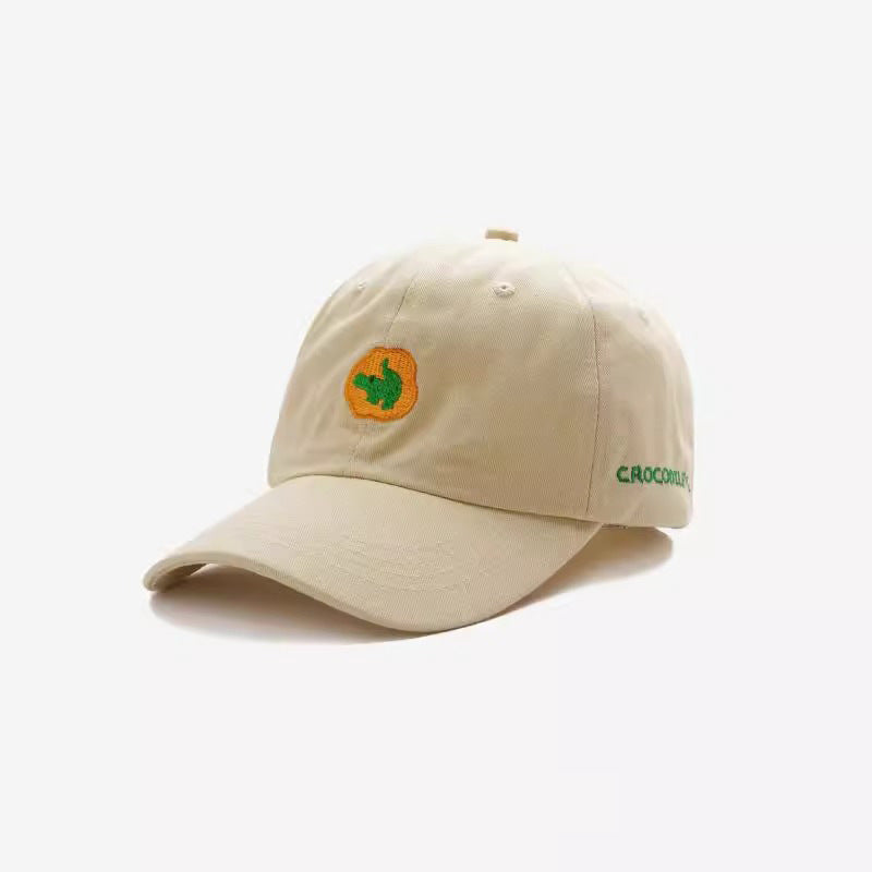 Cute Animal Embroidered Baseball Cap For Women Soft Peaked Cap