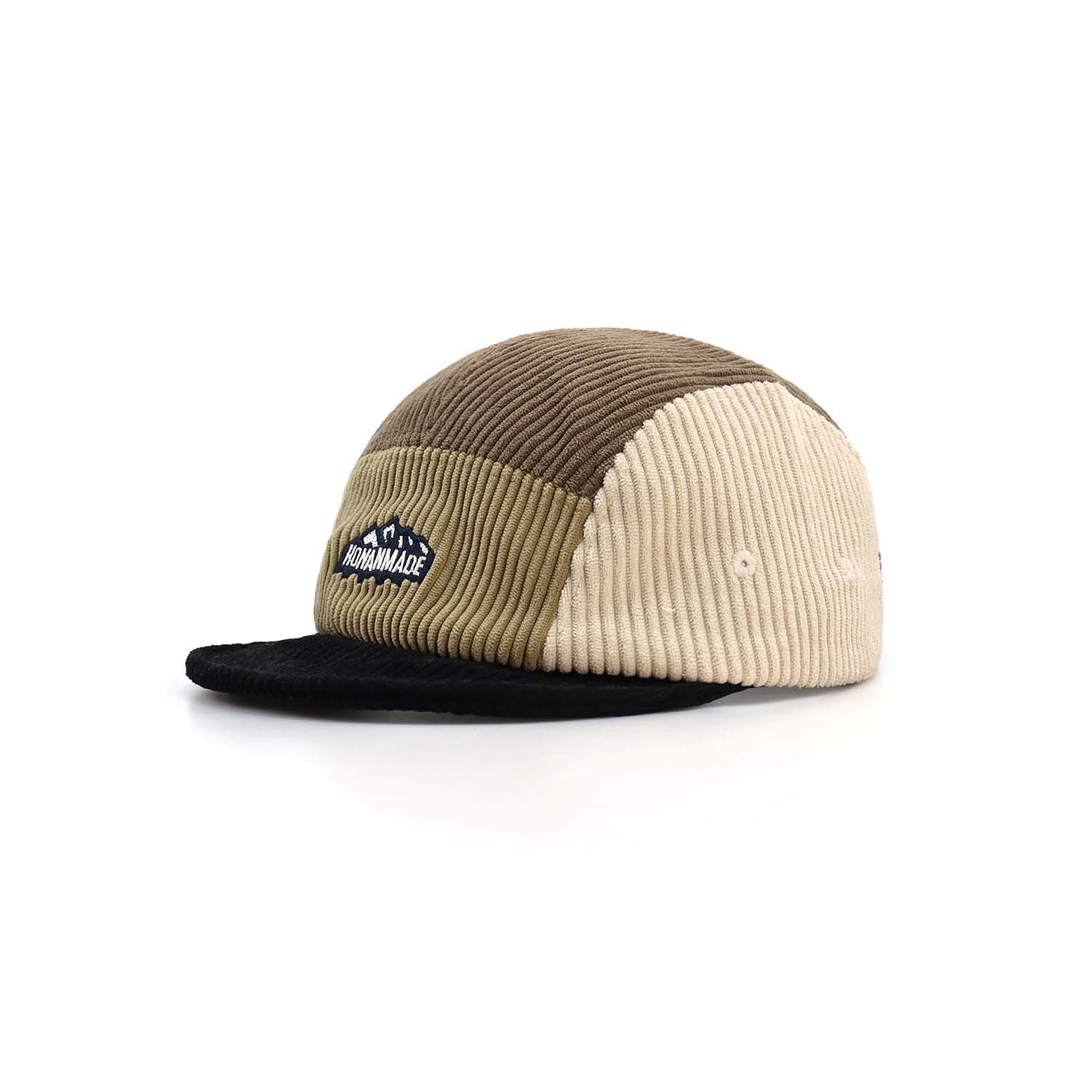 Corduroy Color Matching Five-piece Cap Short Brim Baseball Cap
