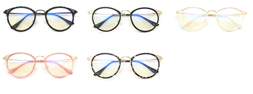 EP Anti-blue radiation glasses Korean version hollow ladies simple