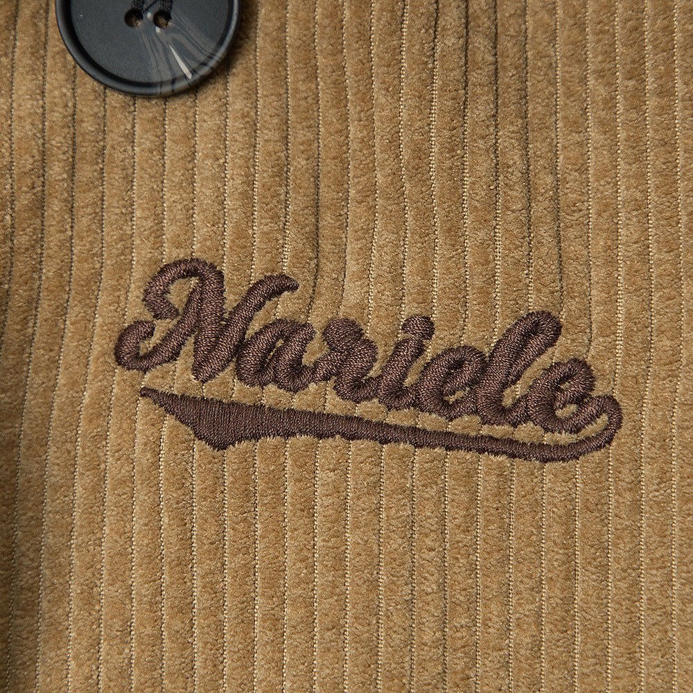 Vintage Corduroy Cotton-padded Jacket For Men