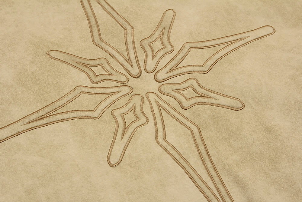 Embroidered PU Leather Jacket For Men