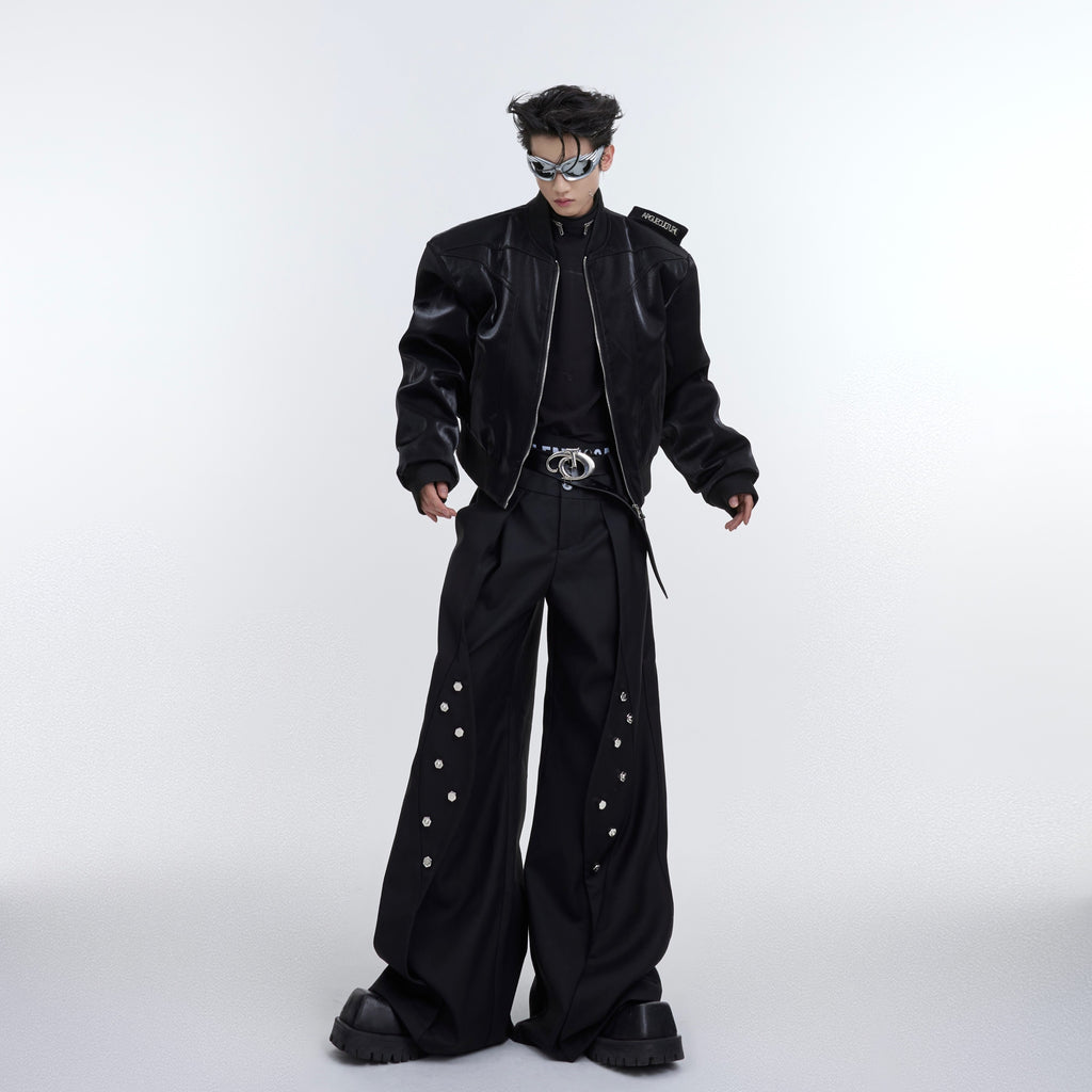 Double Zippered Short Cotton Jacket For Men