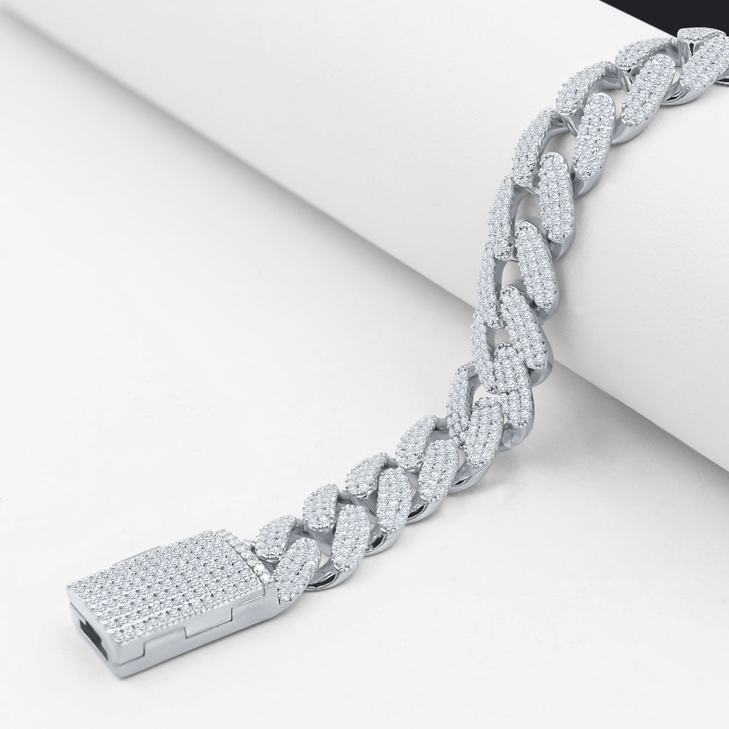 JAZRIC 12MM BRASS ICED OUT BRACELET | 963781