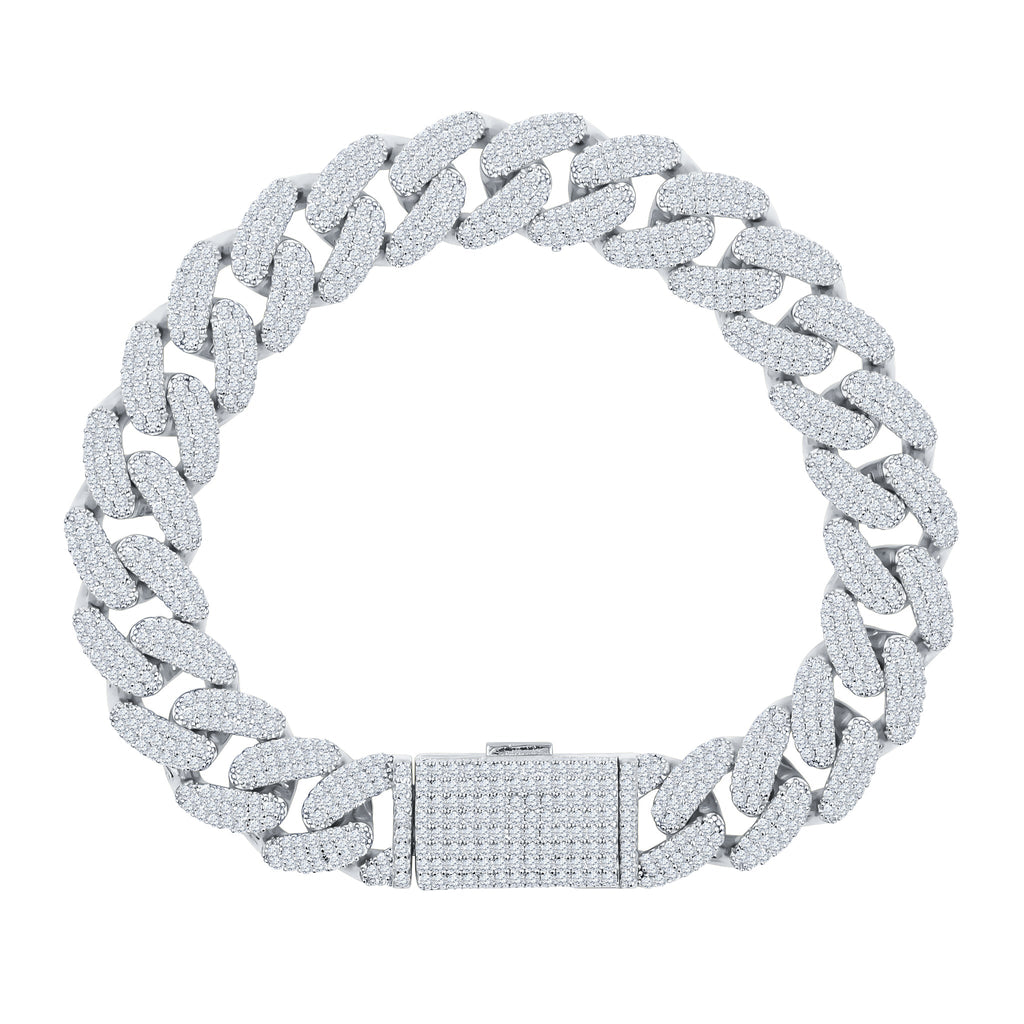 JAZRIC 12MM BRASS ICED OUT BRACELET | 963781