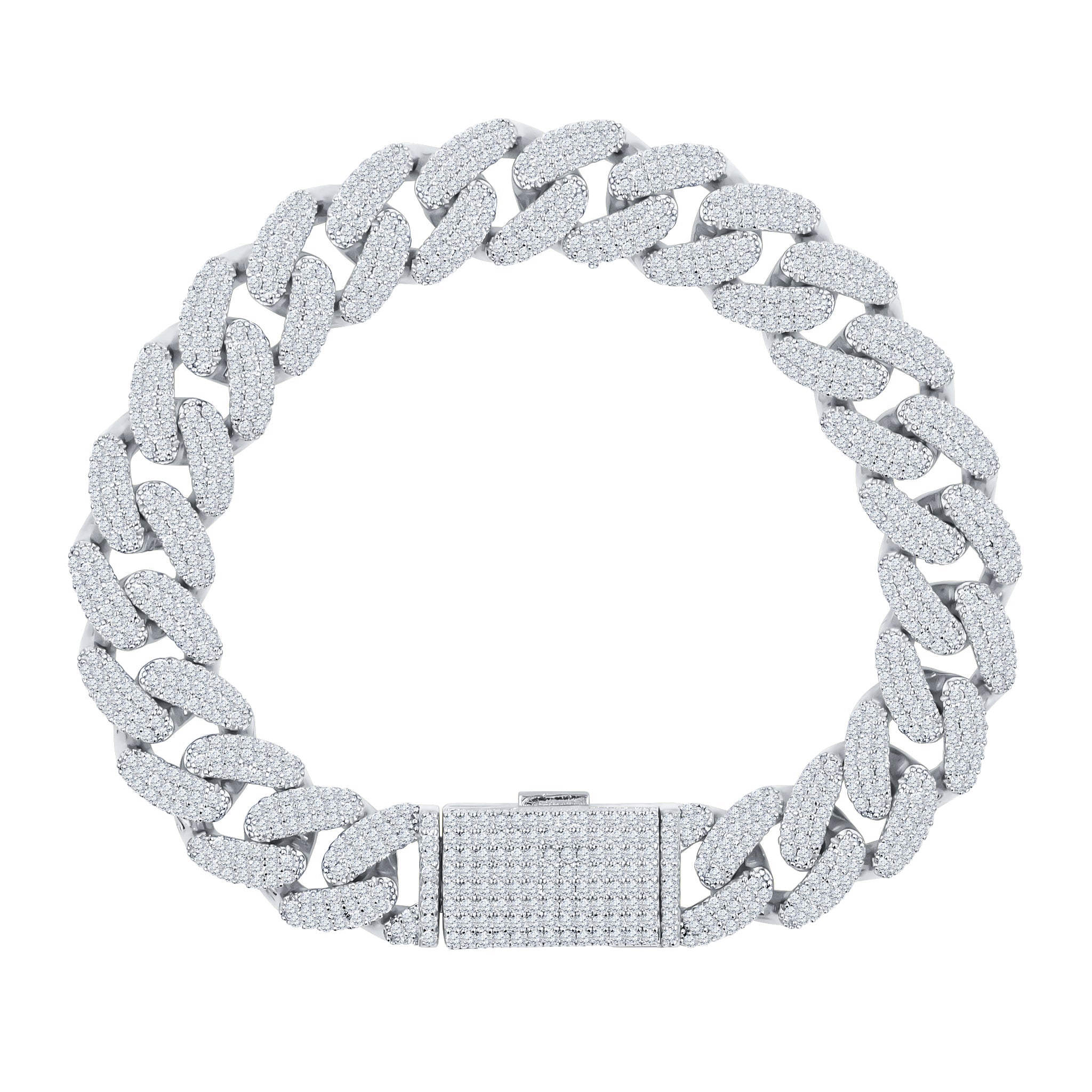 JAZRIC 12MM BRASS ICED OUT BRACELET | 963781