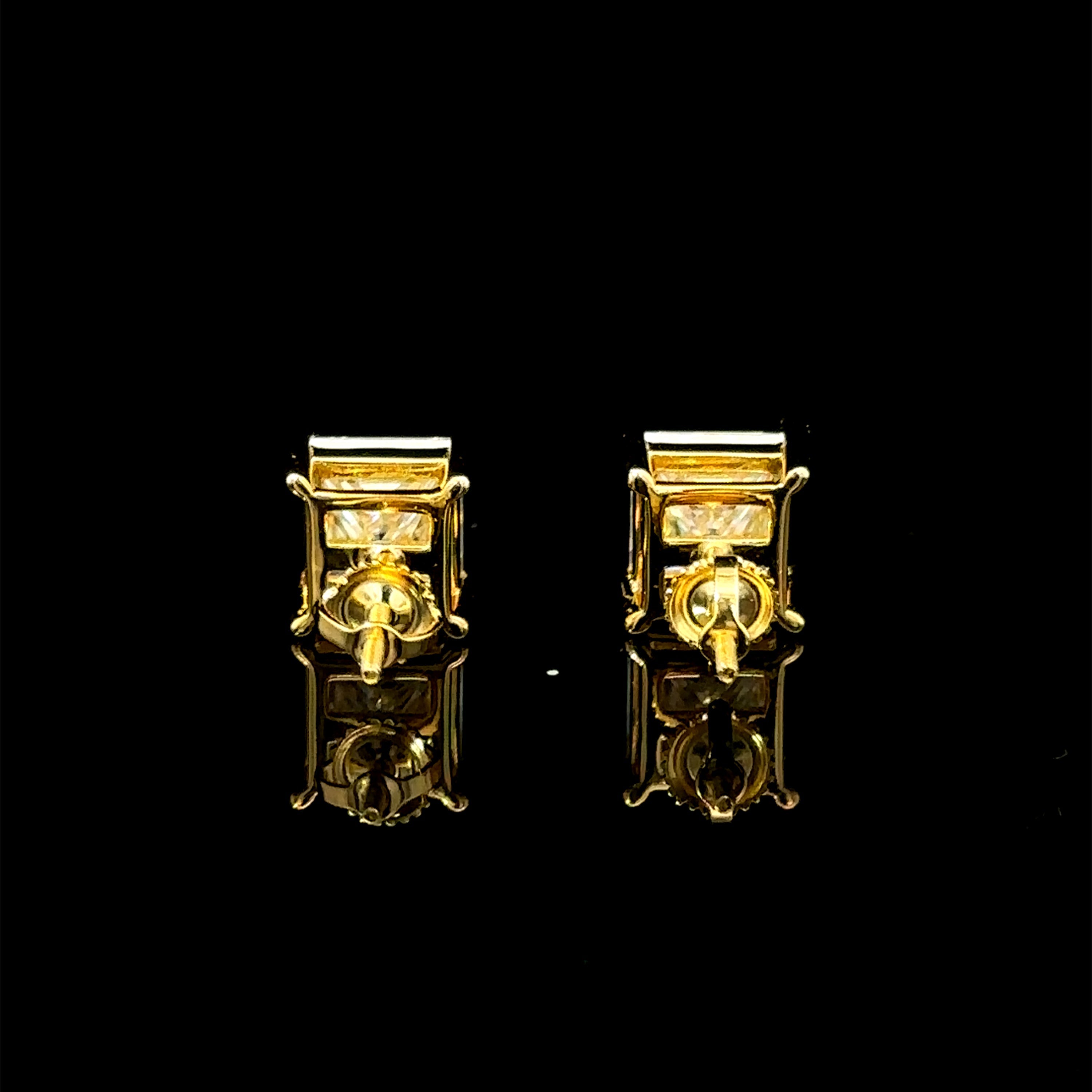 995292 | 925 Moissanite 2CTW Gold Earrings