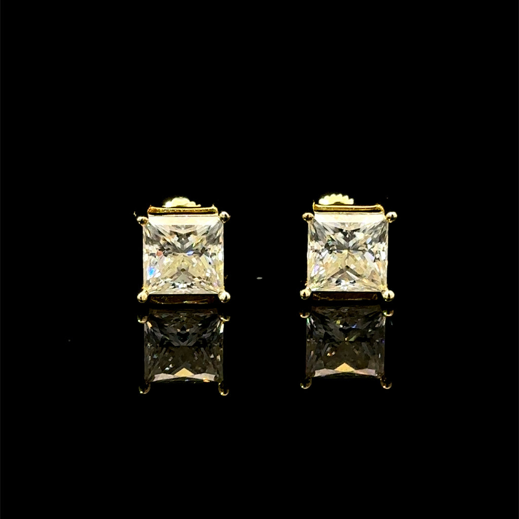 995292 | 925 Moissanite 2CTW Gold Earrings