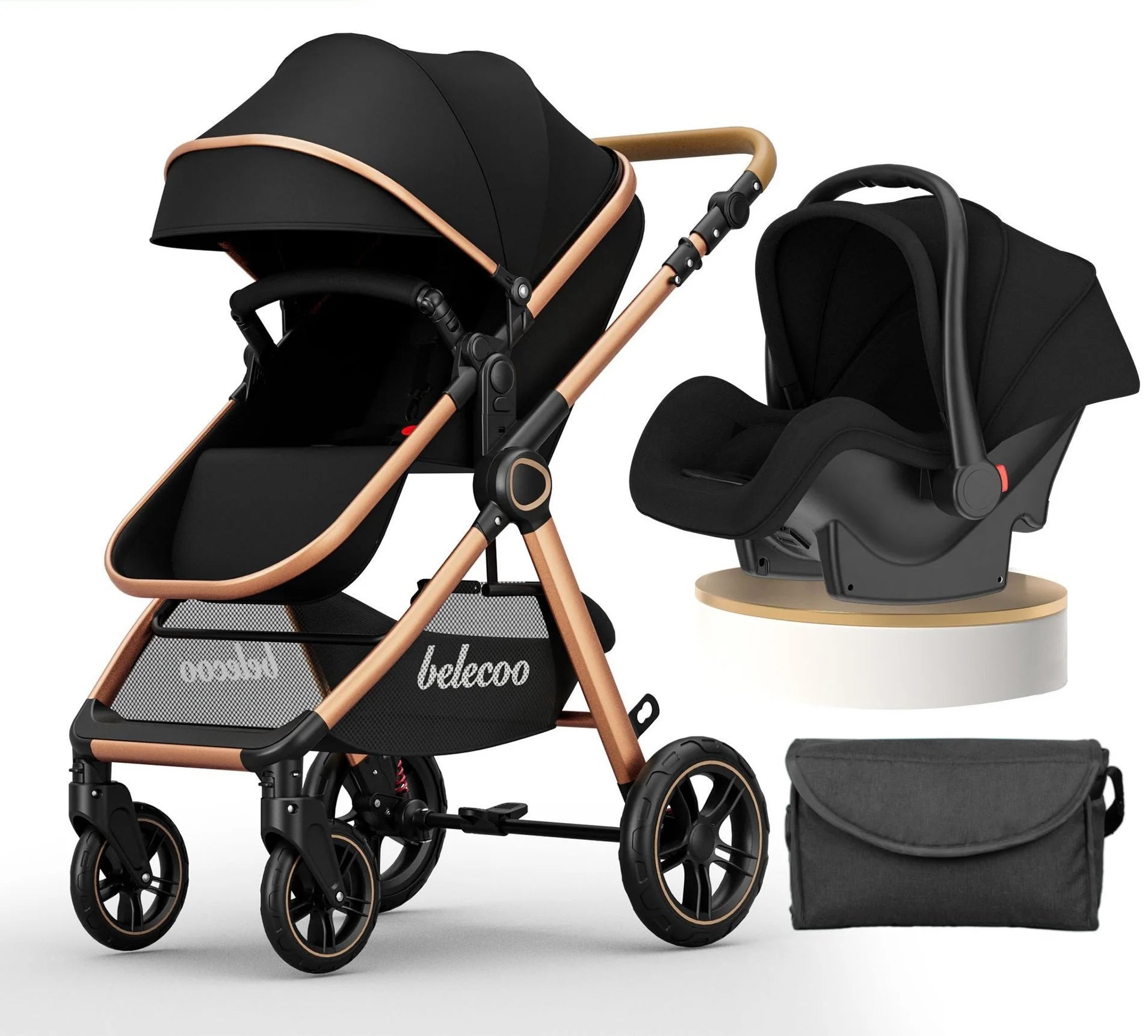 Kinderwagen Luxury Baby Stroller Pram 3 in 1 With Car Seat Poussette 3