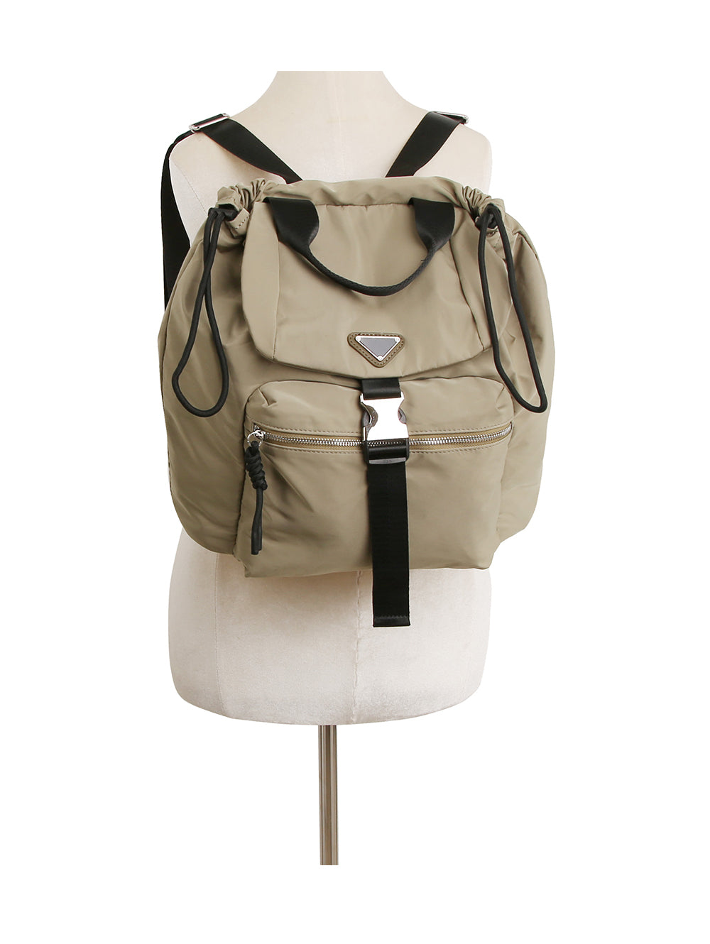 Nylon draw string daily backpack