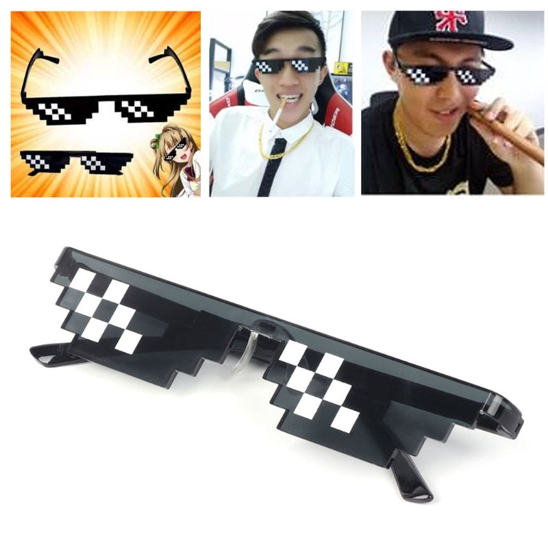 Mosaic Sunglasses Trick Toy Thug Life Glasses Deal