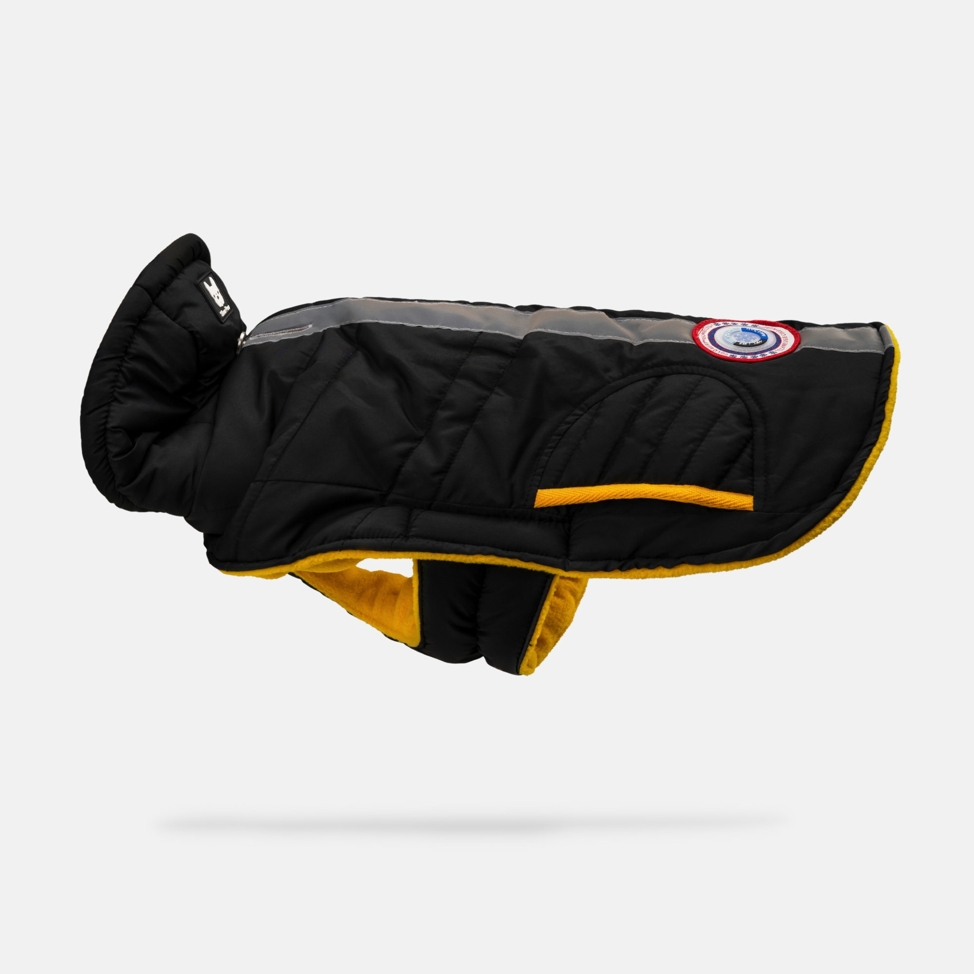 🖤 Jackson Dog Jacket – Black Water-Resistant Coat with Cold Alert™ &