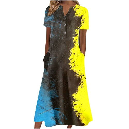 Women’s Summer Midi Dress – Casual, Light & Pocket-Ready