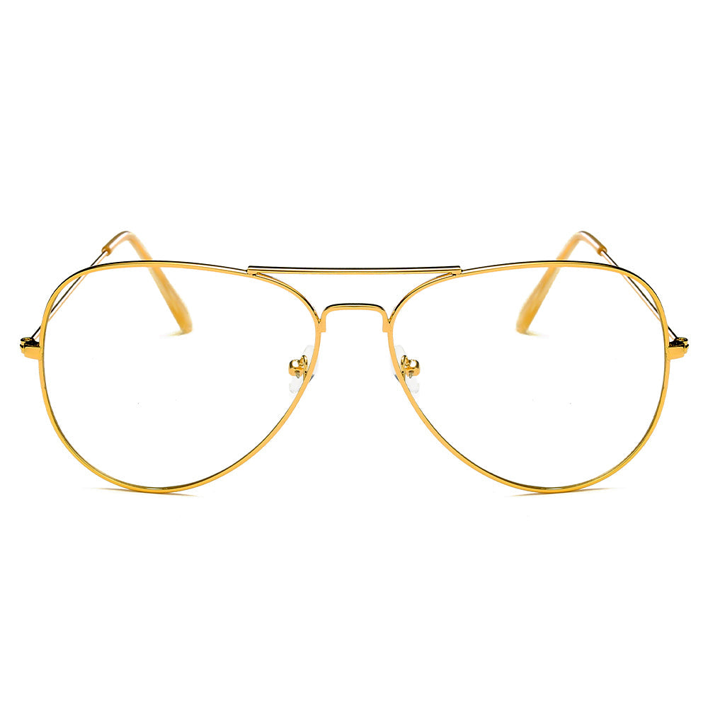 ENID - Trendy Aviator Clear Glasses Lens Sun Glasses