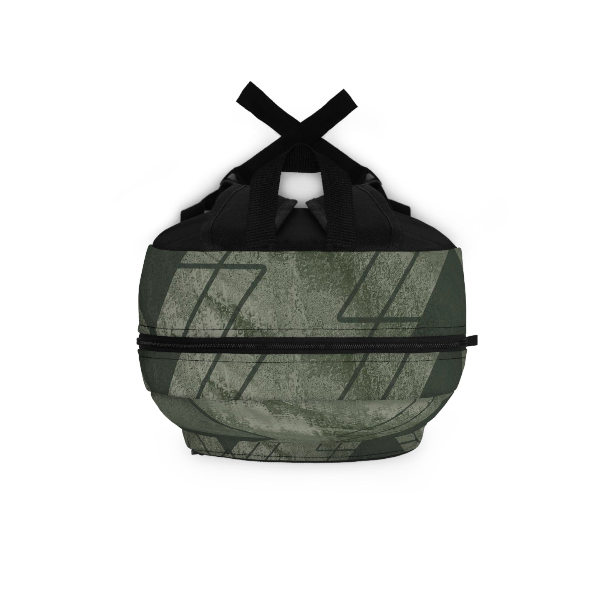 Backpack - Large Water-resistant Bag - Olive Green Triangular