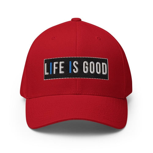 Embroidered Baseball Cap - Adjustable - Life is Good Print